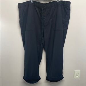 NWT Lane Bryant Mid Rise Crop Drawstring Elastic Waist Pants 22